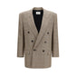 Saint Laurent Beige Wool Oves Aries Blazer