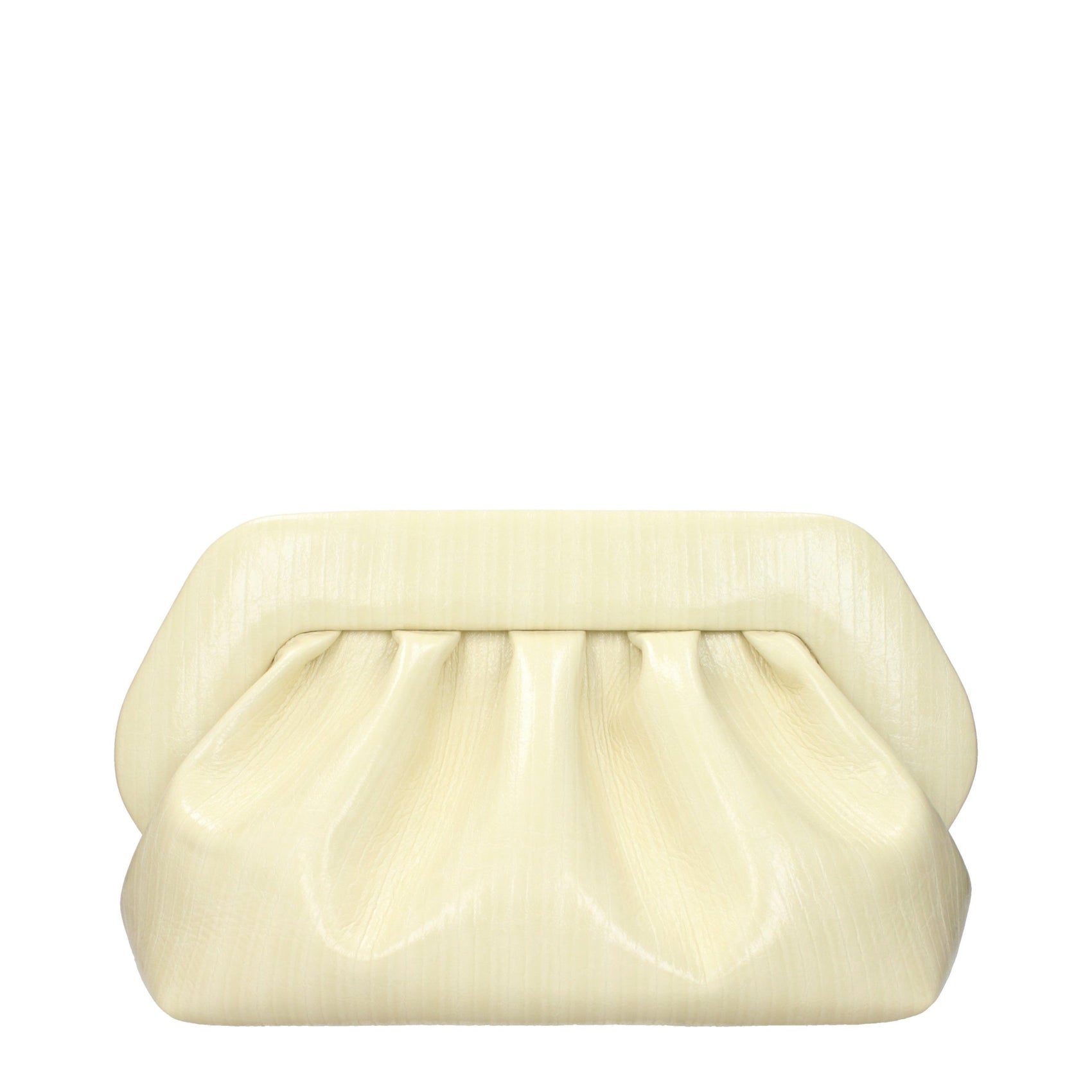 THEMOIRè Beige Leather Clutch Bag