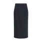 Dolce & Gabbana Black Wool Oves Aries Long Skirt