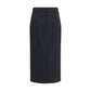 Dolce & Gabbana Black Wool Oves Aries Long Skirt