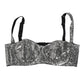 Dolce & Gabbana Silver Sequined Nyon Balconnet Bra Underwear