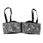 Dolce & Gabbana Silver Sequined Nyon Balconnet Bra Underwear