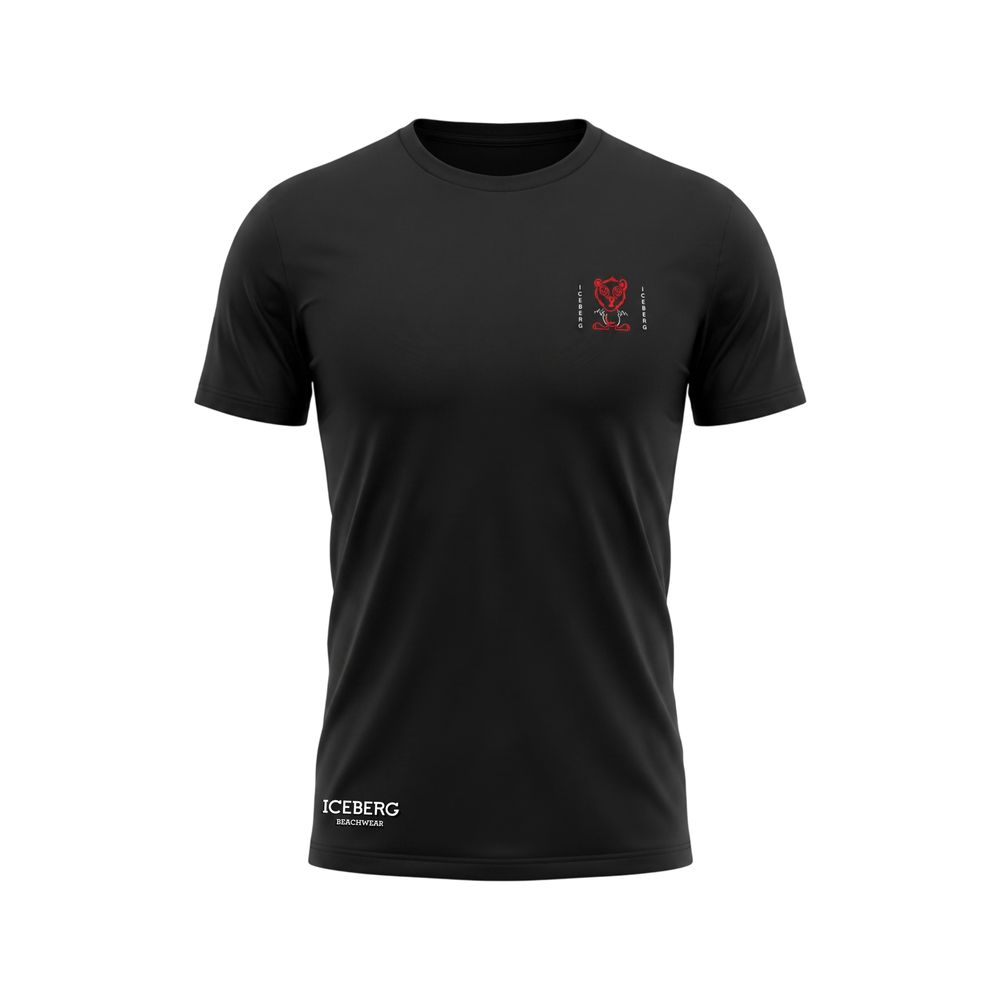 Iceberg Black Cotton Men T-Shirt