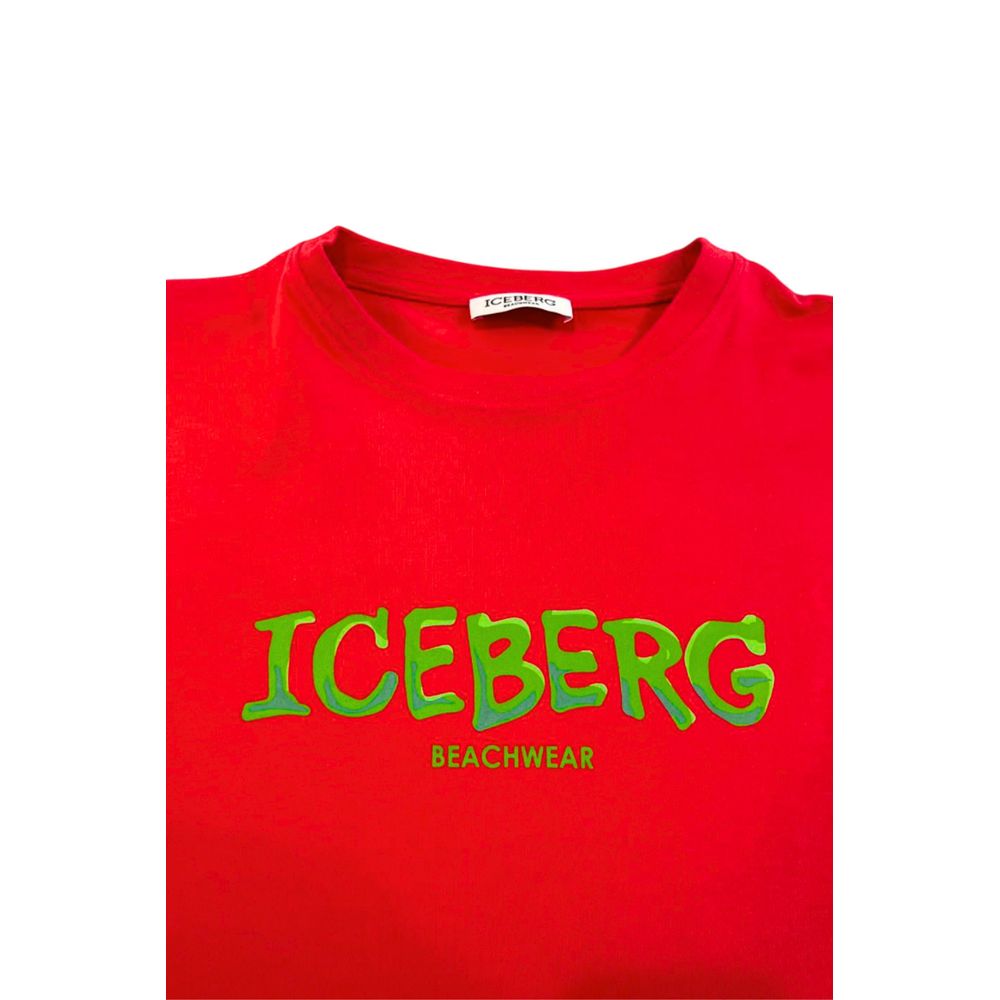 Iceberg Red Cotton Men T-Shirt