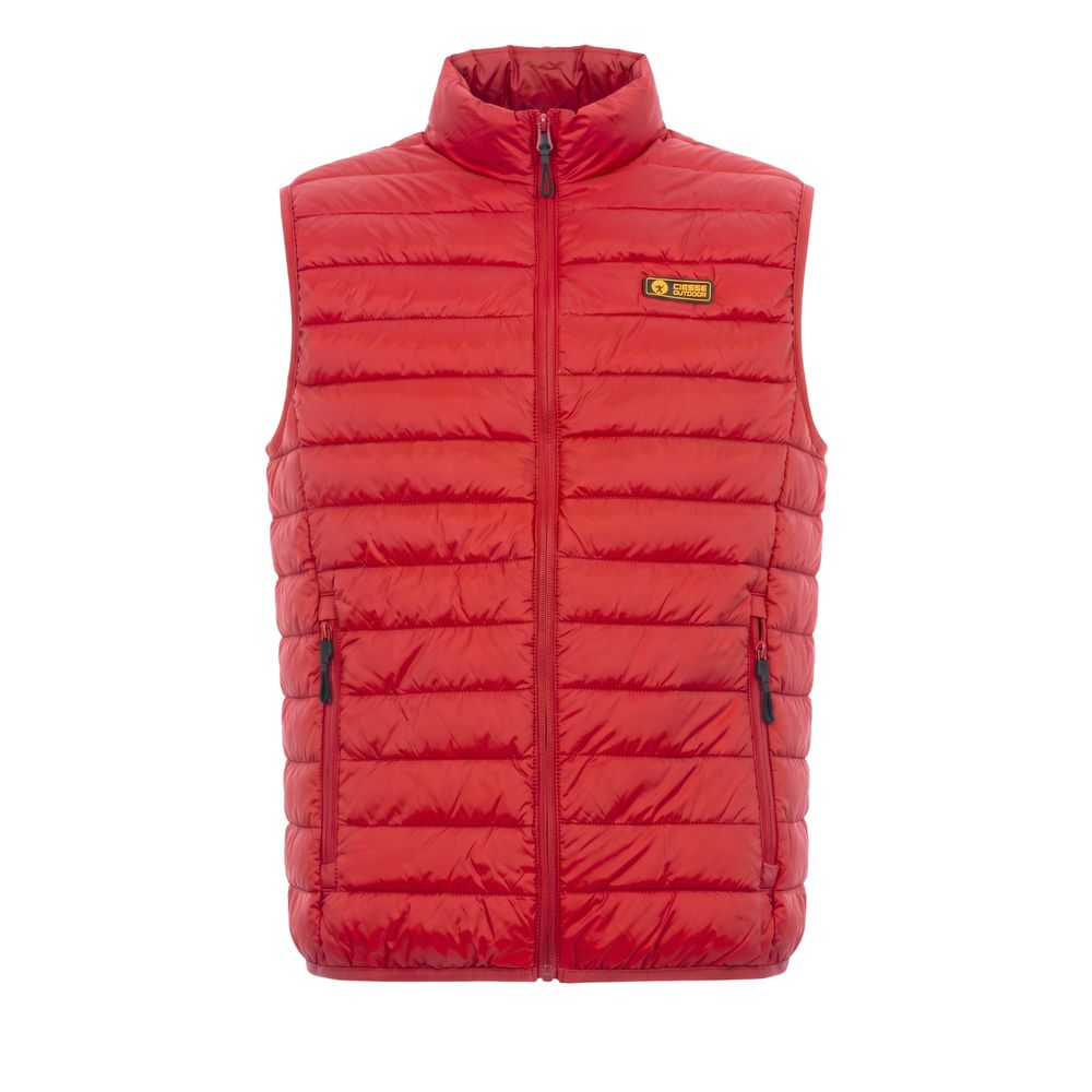 Rote ärmellose Jacke aus Polyester für Herren