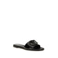 Valentino Garavani Black Calf Leather Bos Taurus Flat Sandals