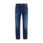 PT Torino Blue Cotton Straight-Leg Jeans