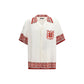 Dolce & Gabbana White Silk Pattern Shirt