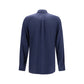 Dolce & Gabbana Blue Silk Dress Shirt
