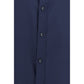 Dolce & Gabbana Blue Silk Dress Shirt