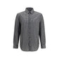Giorgio Armani Gray Cotton Pattern Shirt