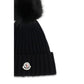 Moncler Black Wool Oves Aries Beanie