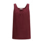 Miu Miu Bordeaux Linen Casual Dress