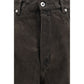 Rick Owens Bicolor Cotton Flared Jeans