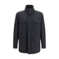 Brioni Blue Wool Oves Aries Full-Length Jacket