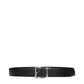 Prada Black Leather Regular Belt