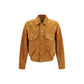 Versace Brown Lamb Ovis Aries Aries Leather Jacket