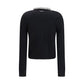 PINKO Black Wool Oves Aries Cardigan