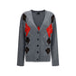 PINKO Gray Wool Oves Aries Cardigan