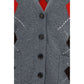 PINKO Gray Wool Oves Aries Cardigan