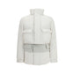 Sacai White Polyester Full-Length Jacket
