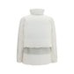 Sacai White Polyester Full-Length Jacket