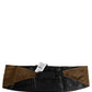 Dolce & Gabbana Brown Men 100% Silk Belt Waist Cummerbund