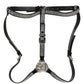 Dolce & Gabbana Black Leather Rhinestones Embellished Men Suspender