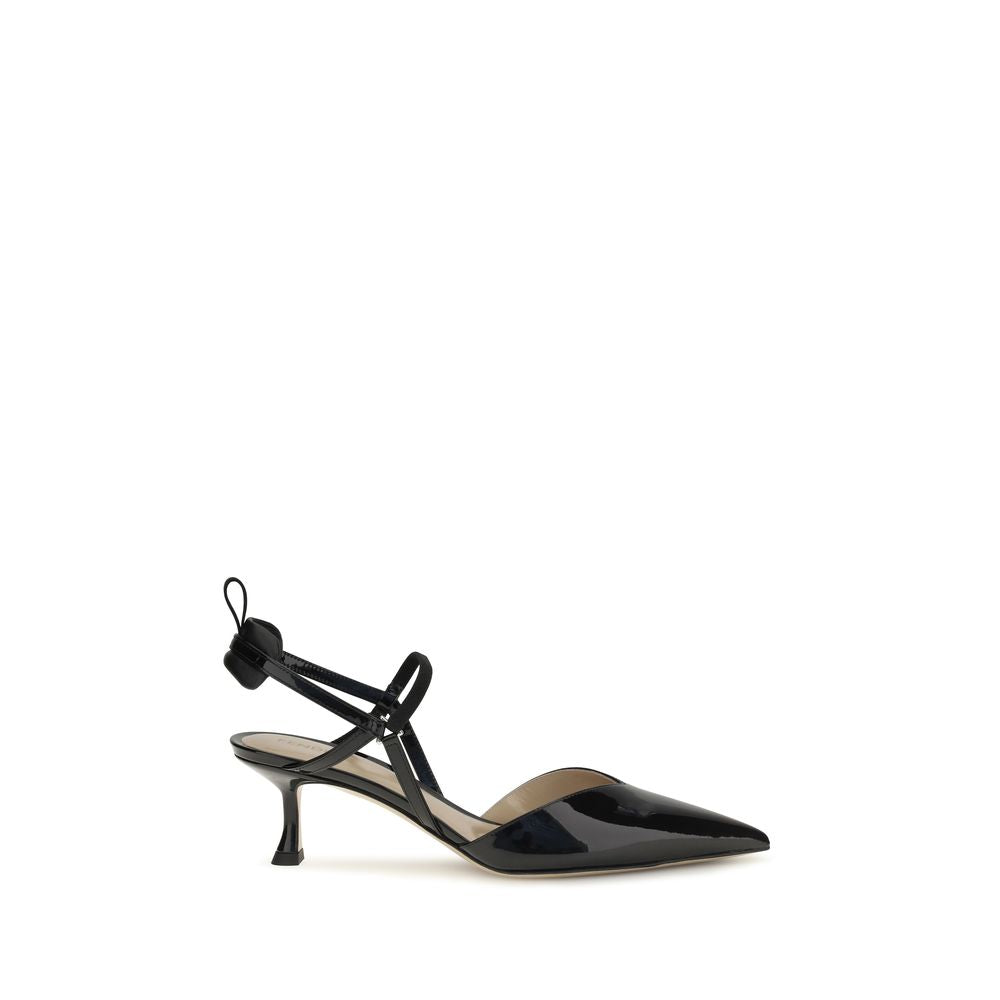 Fendi Black Calf Leather Bos Taurus Pumps