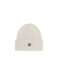 Moncler White Wool Oves Aries Beanie
