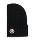 Moncler Black Wool Oves Aries Beanie