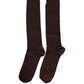 Dolce & Gabbana Men Brown Viscose Over The Calf Accessory Socks