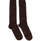Dolce & Gabbana Men Brown Viscose Over The Calf Accessory Socks