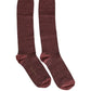 Dolce & Gabbana Burgundy Viscose Over The Calf Accessory Socks