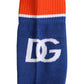 Dolce & Gabbana Men Multicolor Cotton Mid Calf Accessory Socks