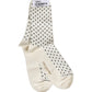 Dolce & Gabbana Off White Cotton Polka Dot Mid Calf Accessory Socks