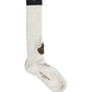Dolce & Gabbana White Crown Embroidery Knee High Accessory Socks
