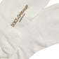 Dolce & Gabbana White Crown Embroidery Knee High Accessory Socks