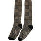 Dolce & Gabbana Multicolor Plaid Viscose Knee High Accessory Socks