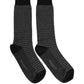 Dolce & Gabbana Black Wool Houndstooth Over Calf Accessory Socks