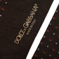Dolce & Gabbana Burgundy Polka Dot Over The Calf Accessory Socks