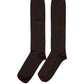 Dolce & Gabbana Burgundy Polka Dot Over The Calf Accessory Socks