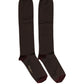Dolce & Gabbana Burgundy Polka Dot Over The Calf Accessory Socks