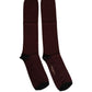Dolce & Gabbana Burgundy Polka Dot Over The Calf Accessory Socks