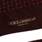 Dolce & Gabbana Burgundy Polka Dot Over The Calf Accessory Socks