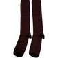 Dolce & Gabbana Burgundy Polka Dot Over The Calf Accessory Socks