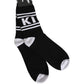 Dolce & Gabbana Black White Logo Stripes Mid Calf Accessory Socks