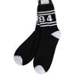 Dolce & Gabbana Black White Logo Stripes Mid Calf Accessory Socks