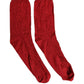 Dolce & Gabbana Men Red 100% Silk Mid Calf Accessory Socks