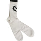Dolce & Gabbana White Cotton DG Logo Mid Calf Accessory Socks